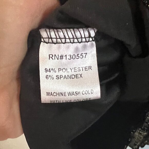 Crimson + Clover Metallic Pleated Springfield Skirt Pull On XS Black Gold - Picture 3 of 5